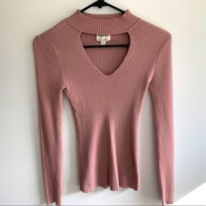 2 Hippie Rose Choker Neck Sweaters for $30